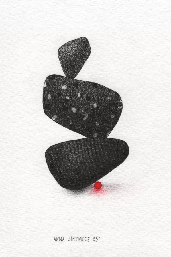 MAZAIS LIELAIS 10 cm x 15 cm rapidogrāfs, akvarelis, zīmulis / papīrs 2025 Pārdots